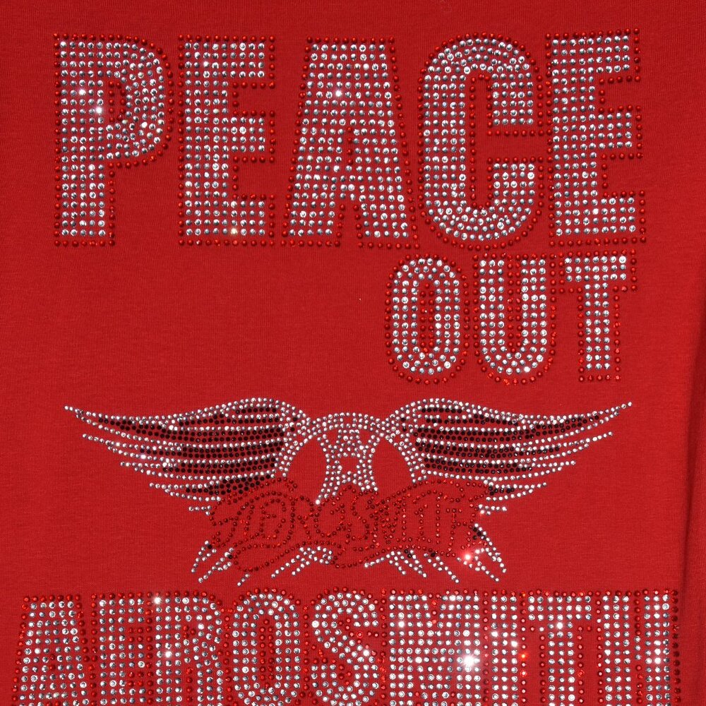 Aerosmith red Rhinestone bling long sleeve shirt XS,S,M,L,XL,XXL,1X,2X… - Picture 2 of 7